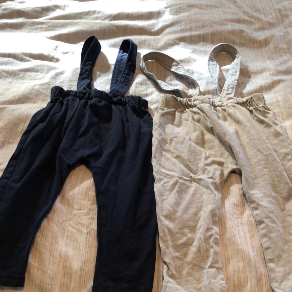 Baby pants with suspenders